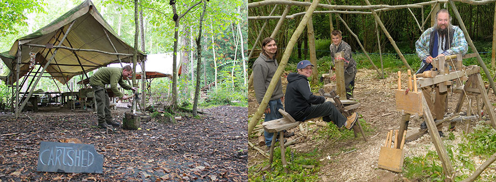 In the woods with The Cart Shed