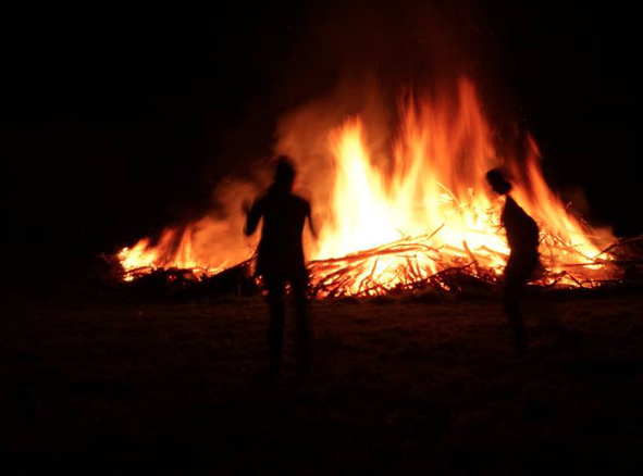 Bonfire party closes Out of Nature